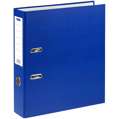 Папка-регистратор "OfficeSpace", А4, 75мм, 500л, арочный механизм, бумвинил, синяя