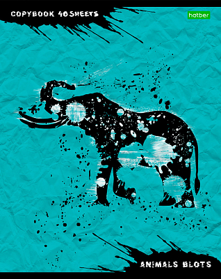 Тетрадь "Hatber Eco", 40л, А5, клетка, на скобе, серия "Animals"