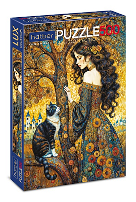 Пазлы "Hatber Premium", 500 элементов, А2, 330х480мм, 3D фольга, ламинация, серия "Lux - Тайна золотого дерева"