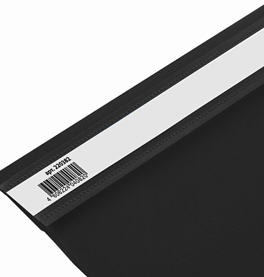 Папка-скоросшиватель пластиковая "Brauberg", А4, 130/180 мкм, 100л, прозрачный верх, чёрная