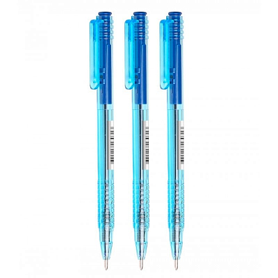 Ручка шариковая автоматическая "Стамм", 0,7мм, синяя, тонированный корпус