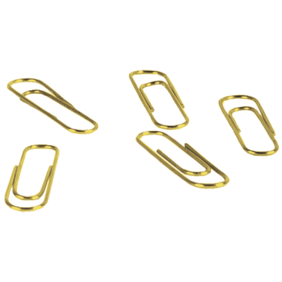 Скрепки канцелярские "Berlingo", 28мм, золотистые, овальные, 100шт в картонной упаковке