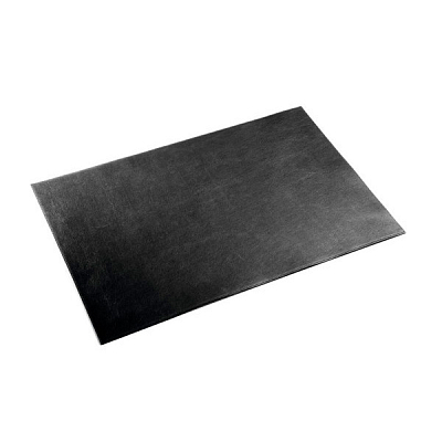 Настольное кожаное покрытие "Durable", 65x45см, флисовая подкладка, обработанные края, чёрное