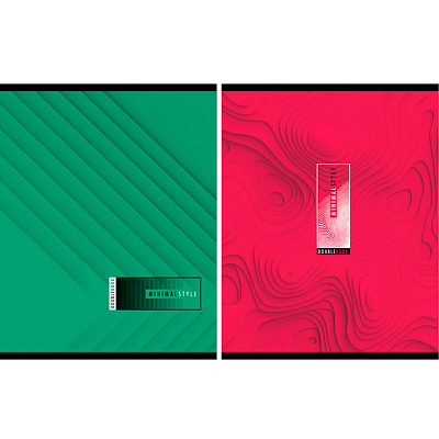 Тетрадь общая "BG", 80л, А5, клетка, двойная обложка, на гребне, серия "Minimal Style"