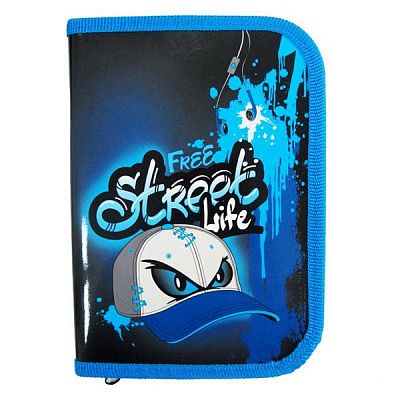 Пенал "Hatber", 190х130мм, 1 отделение на молнии, с откидной планкой, серия "Free Street Life"