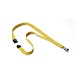 Шнурок текстильный для бейджа "Durable Soft Colour", 44см, с замком-карабином, жёлтый