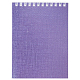 Блокнот "Hatber", 40л, А6, клетка, обложка бумвинил, на гребне, серия "Metallic - Фиолетовый"