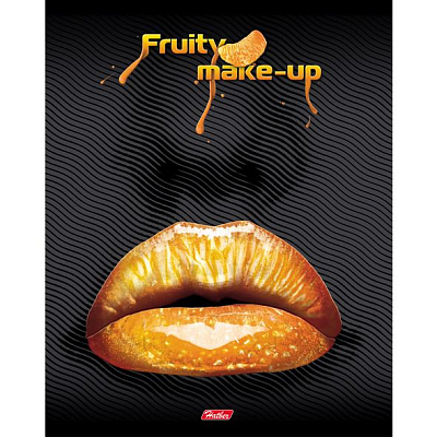 Тетрадь "Hatber", 80л, А5, клетка, 3D лак, ламинация, на скобе, серия "Fruity Make-Up"