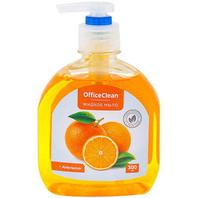 Жидкое мыло "OfficeClean", Апельсин, 300мл, с дозатором