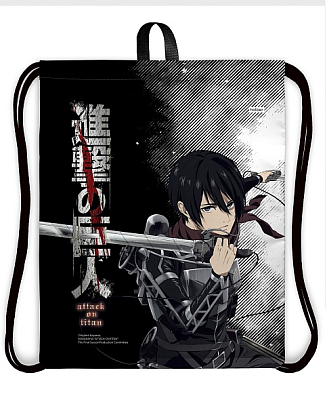 Мешок для обуви "Hatber", 41х49см, 1 отделение, с петлёй для подвеса, серия "Атака Титанов - Сезон №4"