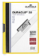 Папка пластиковая "Durable", 30л, А4, стальной клип, серия "Duraclip", жёлтая
