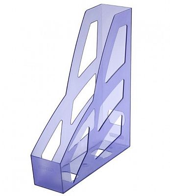 Лоток пластиковый вертикальный для документов А4 "Стамм", серия "Лидер", тонированный, голубой