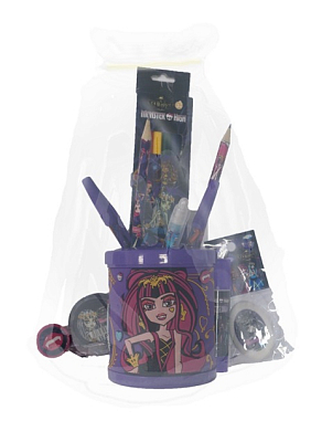Набор школьника "Centrum", 12 предметов, серия "Monster High", в пакете