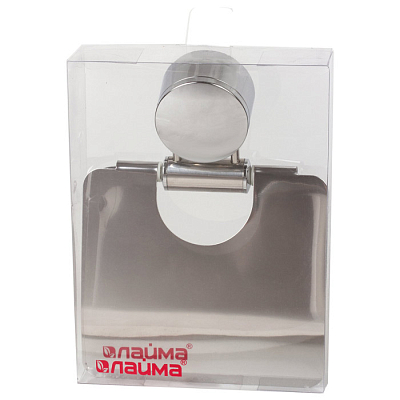 Держатель стальной для туалетной бумаги "Лайма", 186x135x30мм, зеркальный