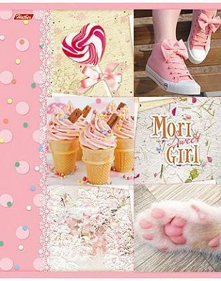 Тетрадь 48л А5ф клетка на скобе серия -Sweet mori girl-