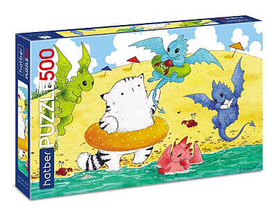 Пазлы "Hatber Premium", 500 элементов, А2, 480х330мм, серия "Приключения кота Пирожка"