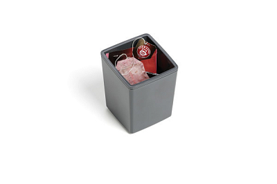 Контейнер пластиковый для мусора "Durable Coffee Point Bin", малый, серый