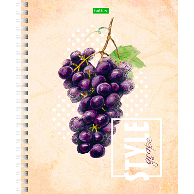 Тетрадь "Hatber Eco", 80л, А5, клетка, на спирали, серия "Fruit Style"