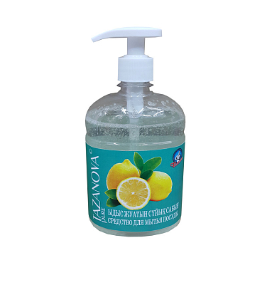 Жидкое средство для мытья посуды "TAZANOVA PURE", Лимон, 500 мл