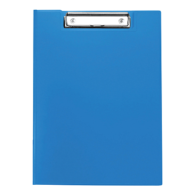 Папка-планшет пластиковая для документов "OfficeSpace", А4, 500мкм, металлический зажим, синяя