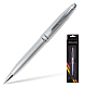 Ручка шариковая "Brauberg Oceanic Silver", 1,0мм, синяя, металлический серебристый корпус, поворотный 