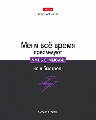 Тетрадь "Hatber", 48л, А5, клетка, на скобе, серия "Люблю школу"