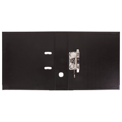Папка-регистратор "Brauberg Extra", А4, 75мм, 500л, арочный механизм, двустороннее пластиковое покрытие, нижняя металлическая окантовка, чёрная