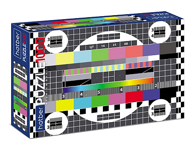 Пазлы "Hatber Premium", 1000 элементов, А2, 680х480мм, серия "Настроечная таблица центрального телевидения"