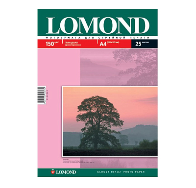 Фотобумага для струйной печати Lomond A4/150 г/м2/ 50 листов. Глянцевая односторонняя