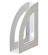 Лоток пластиковый вертикальный для документов А4 "Стамм Респект", 290x220x70мм, серый