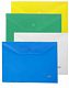 Папка-конверт Пластиковая на кнопке А4ф Hatber 140мкм Ассорти 4 цвета
