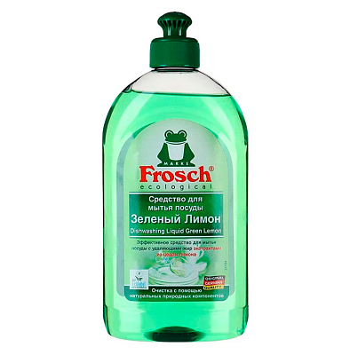 Жидкое средство для мытья посуды "Frosch", Зелёный лимон, 500мл.