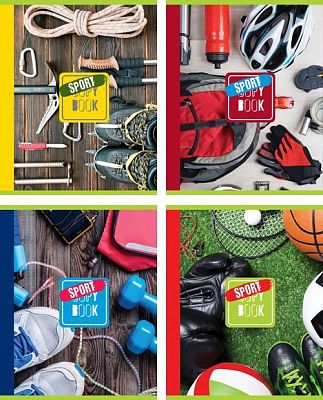 Тетрадь общая "BG", 80л, А5, клетка, на скобе, серия "Sport"