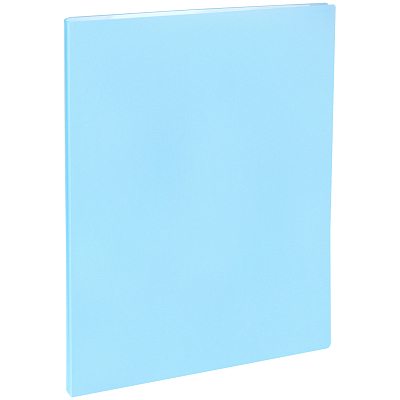 Папка пластиковая для документов "OfficeSpace", А4, 20 вкладышей, 400мкм, корешок 17мм, полупрозрачная, синяя