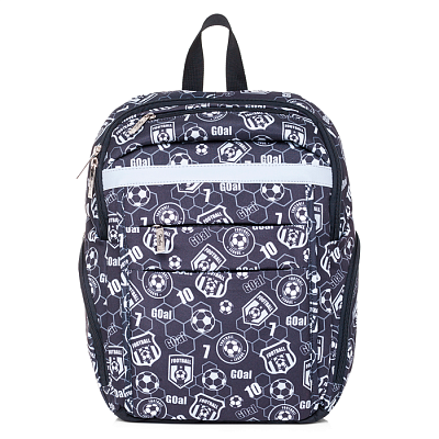 Рюкзак "Hatber", 37x27x12см, полиэстер, 1 отделение, 4 кармана, серия "Smart - Футбол"
