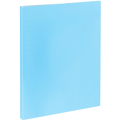 Папка пластиковая для документов "OfficeSpace", А4, 400мкм, 40 вкладышей, 21мм, полупрозрачная, синяя