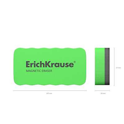 Губка для доски "Erich Krause", 107x57мм, магнитное крепление, ассорти, в плёнке