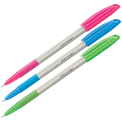 Ручка шариковая "Berlingo Perlamutik Pro", 0,7мм, синяя, чернила на масляной основе, резиновый грип, перламутровый корпус, детали ассорти