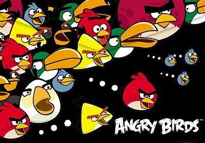 Папка-конверт пластиковая "Hatber", А4, 180мкм, на кнопке, серия "Angry Birds №3"