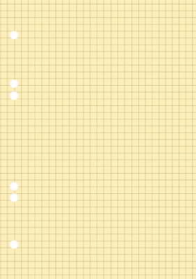 Сменный блок для тетрадей на кольцах "Hatber", 50л, А5, клетка, жёлтый тонированный блок, перфорация, в плёнке