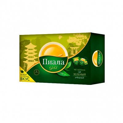 Чай зелёный "Пиала Gold", серия "Классический", 100 пакетиков по 2гр.