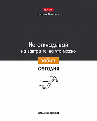 Тетрадь "Hatber", 48л, А5, клетка, на скобе, серия "Люблю школу"