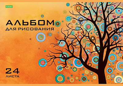 Альбом для рисования "Hatber Eco", 24л, А4, на скобе, серия "Дерево жизни"