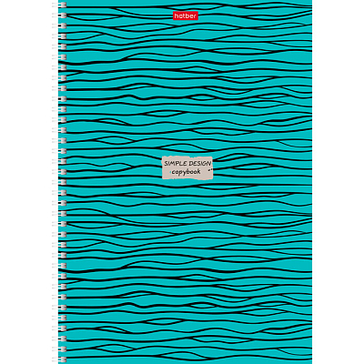 Тетрадь "Hatber", 96л, А4, клетка, на гребне, серия "Simple Design"