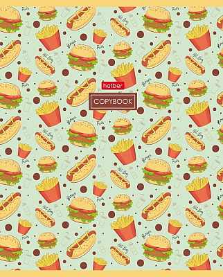Тетрадь "Hatber", 96л, А5, клетка, на скобе, серия "Good Food"