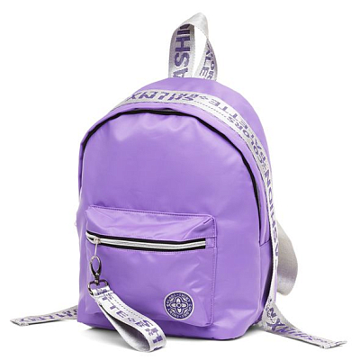 Рюкзак "Hatber", 33х25х16см, нейлон, 1 отделение,  1 карман, серия "Fashion - Серебро на фиолетовом"