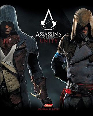 Тетрадь 96л А5ф клетка на скобе серия -Assassin"s creed-