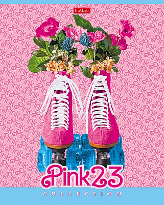 Тетрадь "Hatber", 48л, А5, клетка, лак, на скобе, серия "Pink Shoes"