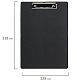 Папка-планшет картонная для документов "Staff", А4, 90л, металлический зажим, ПВХ-покрытие, чёрная