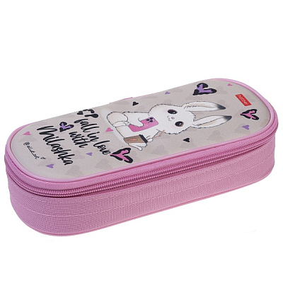 Пенал "Hatber", 220х90х50мм, 1 карман, на молнии, серия "Милашка"